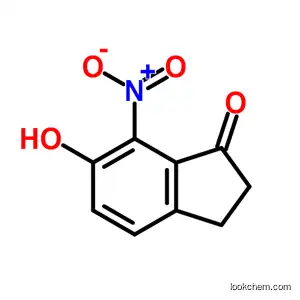 Molecular Structure of 85515-22-6 (6-Hydroxy-7-nitro-1-indanone)